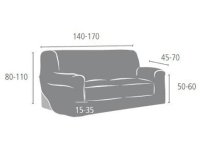 Husa Canapea cu Elastic, 2 Persoane, Argos C00, 140-170 cm - 2