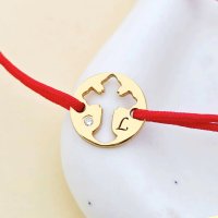 Bratara din Argint 925 cu Aur Galben 18K si Diamant Natural - 1