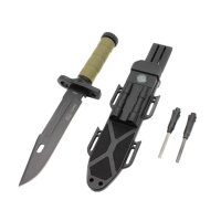 Set de doua cutite cu amnar si ascutitor , 32 cm DEPOX® , teaca multifunctionala, verde military - 5