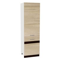 Soldat 60 YANA, 2 usi, corp alb, fronturi sonoma deschis + inchis, 60x60x200 cm - 1