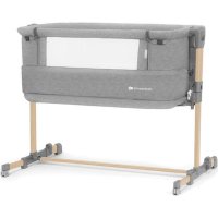 Patut multifunctional Kinderkraft Neste Grow, reglabil pe 5 niveluri, gri deschis cu lemn - 1
