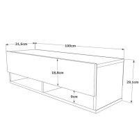 Comoda TV Handra Antracit 100x31.5x29 cm - 5