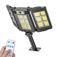 Lampa Stradala Solara Tripla 200W COB – Autonoma, IP65, cu Senzor de Miscare - 1