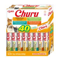 INABA Churu Creamy Varieties, Pui, cutie recompense fără cereale pisici, (piure), 560g - 2