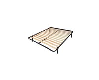 Somiera pat Milano 160x200 cu picioare, 13 lamele lemn, cadru metal - 1