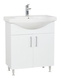 Set Baza si Lavoar seria 001, eco, 70 cm, alb - 1