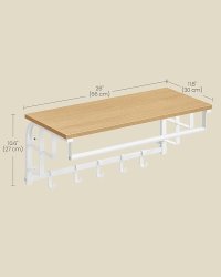 Cuier Vasagle Natural 66x30x27 cm - 7