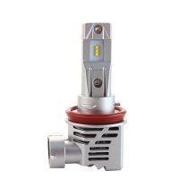 Set 2 LED-uri Auto Techstar® M3, H11, 40w, 8000 Lumeni, 6500K, AUTO, 12-24 Volti, ZES, Canbus, Miez Cupru, Radiator - 4