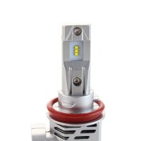 Set 2 LED-uri Auto Techstar® M3, H11, 40w, 8000 Lumeni, 6500K, AUTO, 12-24 Volti, ZES, Canbus, Miez Cupru, Radiator - 6