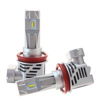 Set 2 LED-uri Auto Techstar® M3, H11, 40w, 8000 Lumeni, 6500K, AUTO, 12-24 Volti, ZES, Canbus, Miez Cupru, Radiator - 3