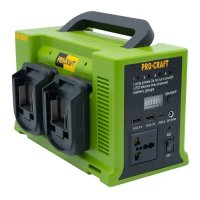 Invertor Portabil pe Acumulator Procraft PSI20 330 W, 12 V / 5 A, Lanterna LED integrata: 10 W / 6 W - 4