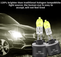 Set 2 becuri LED auto H11 de 12V 100W 6000K HOD galbene XENON - 5
