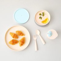 Set diversificare hrana bebelusi Miniware Little Foodie 6 piese Vanilla Aqua - 1