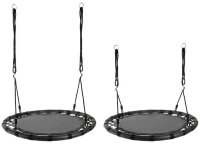Leagan rotund tip cuib pentru copii, Kruzzel, cadru robust de 100 cm, capacitate 150 kg, black - 3