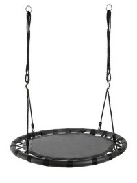 Leagan rotund tip cuib pentru copii, Kruzzel, cadru robust de 100 cm, capacitate 150 kg, black - 4