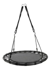 Leagan rotund tip cuib pentru copii, Kruzzel, cadru robust de 100 cm, capacitate 150 kg, black - 10