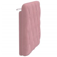 Tablie de Pat din Lemn Vechi 135 cm cu Perna Tapitata din Catifea Roz - 6
