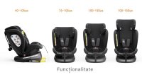 Scaun auto Tweety Plus Deluxe Buf Boof i-size rotativ 360 cu isofix 40-150 cm blackjeans - 8