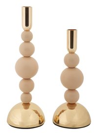 Set Suport Lumanare Bolly Roz 2 Bucati de la Mauro Ferretti | Aosom Romania - 1