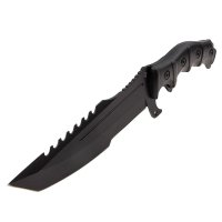 Cutit de vanatoare IdeallStore®, Dark Element, 30.5 cm, otel inoxidabil, negru - 5
