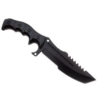 Cutit de vanatoare IdeallStore®, Dark Element, 30.5 cm, otel inoxidabil, negru - 8