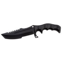 Cutit de vanatoare IdeallStore®, Dark Element, 30.5 cm, otel inoxidabil, negru - 2
