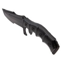 Cutit de vanatoare IdeallStore®, Dark Element, 30.5 cm, otel inoxidabil, negru - 6