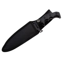 Cutit de vanatoare IdeallStore®, Dark Element, 30.5 cm, otel inoxidabil, negru - 7
