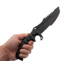 Cutit de vanatoare IdeallStore®, Dark Element, 30.5 cm, otel inoxidabil, negru - 9