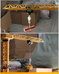 Macara de Jucarie cu Telecomanda si Lampa LED, 1.28m, Galben/Negru - 13