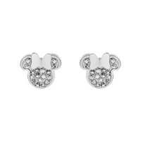 Cercei Disney Minnie Mouse - Otel Medical Inoxidabil Rose si Cristale Albe - 1