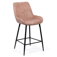 Scaun de bar roz din piele ecologica ABS 146 - 1