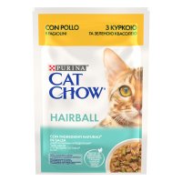 PURINA Cat Chow Hairball Control, Pui și Fasole Verde, hrană umedă pisici, limitarea ghemurilor de blană, (în sos) PURINA Cat Chow Hairball Control, Pui și Fasole Verde, plic hrană umedă pisici, limitarea ghemurilor de blană, (în sos), 85g - 2
