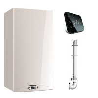 Centrala pe gaz in condensare Ariston HS Premium 24 kW cu kit de evacuare si termostat Wi-Fi Salus IT500 - 1