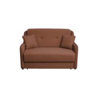 Canapea GALA extensibila, 2 locuri, cu arcuri si lada depozitare, caramiziu, 140x100x95 cm - 1