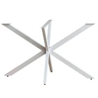 Picioare metalice pentru masă Homs, Alb, 90x50x71 cm, design modern industrial - 1