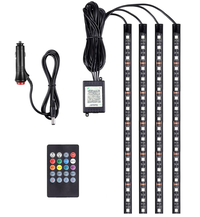 Luminile Ambientale RGB LED Q CD52 cu Telecomanda pentru Masina - 1