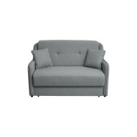 Canapea GALA extensibila, 2 locuri, cu arcuri si lada depozitare, gri deschis, 143x98x98 cm - 1