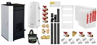 Pachet Complet Termosemineu pe Peleti Fornello EVA 30 KW cu Accesorii Incluse - 1