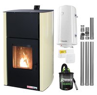 Pachet Complet Termosemineu pe Peleti Fornello Fiama Confort 12 kW - 1