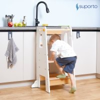 Turn de invatare Suporto AlbMaro pentru copii - inaltator cu treapta reglabila si balustrade de siguranta - 3