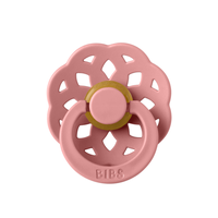 Suzeta Bibs Boheme Dusty Pink din latex cu tetina rotunda pentru bebelusi de la 0 luni - 1