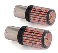 Set 2 Becuri LED Canbus 1156 Pozitie Rosu BA15S P21W 144 LED-uri - 1