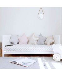 Patut din lemn masiv transformabil pentru bebe si junior Clasic Alb 140 x 70 cm - 4