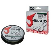 Fir textil J-BRAID X8 verde 300m de la Daiwa (Diametru: 0.20 mm) - 1