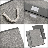 Set 3 cutii de depozitare, Songmics, Gri, 38x25x25 cm - 3