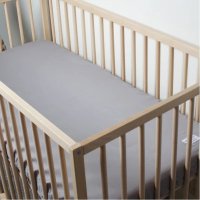 Husa cu elastic Kotonia Home Bebe - ranforce, 100 % bumbac, dimensiune saltea 60x120+15 cm, gri - 1