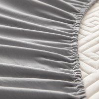 Husa cu elastic Kotonia Home Bebe - ranforce, 100 % bumbac, dimensiune saltea 60x120+15 cm, gri - 3