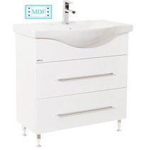 Set Baza front MDF si Lavoar seria 187, 80 cm, alb - 1