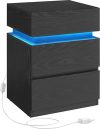 Noptiera cu LED Vasagle Negru 40x35x55 cm - 1